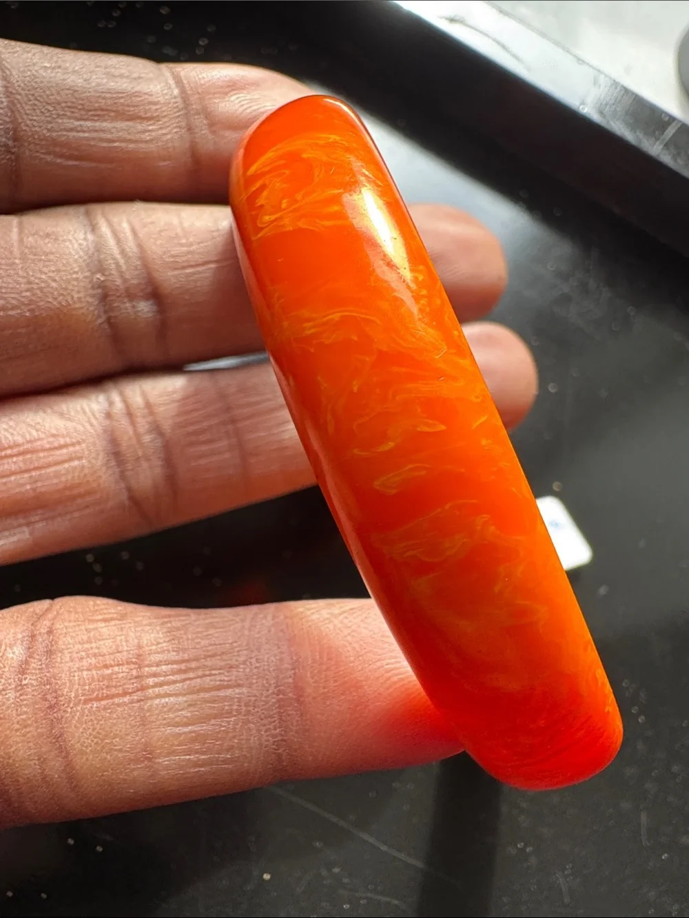 Orange Tangerine Bakelite Bangle Bracelet